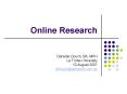 Online Research PowerPoint PPT Presentation