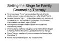 Setting the Stage for Family CounselingTherapy PowerPoint PPT Presentation