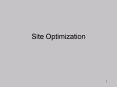 Site Optimization PowerPoint PPT Presentation