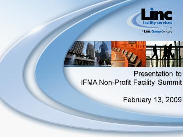 Presentation to IFMA NonProfit Facility Summit