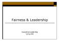 Fairness PowerPoint PPT Presentation