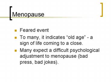 Menopause