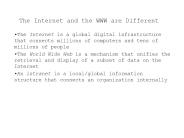 The Internet and the WWW are Different