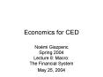 Economics for CED PowerPoint PPT Presentation