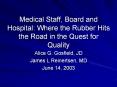 Medical Staff, Board and Hospital: Where the Rubber Hits th PowerPoint PPT Presentation