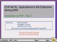 COP 4610L: Applications in the Enterprise PowerPoint PPT Presentation