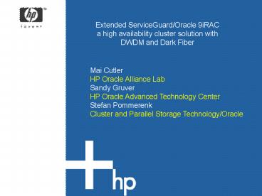 hp talk at Sept. 2003 Oracle World