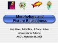 Morphology and Picture Relatedness PowerPoint PPT Presentation
