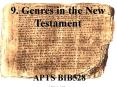 9. Genres in the New Testament PowerPoint PPT Presentation