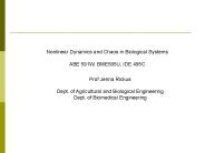 Nonlinear Dynamics and Chaos in Biological Systems