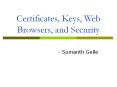 Certificates, Keys, Web Browsers, and Security PowerPoint PPT Presentation