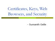 Certificates, Keys, Web Browsers, and Security