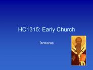 HC1315: Early Church
