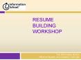 Resume building workshop PowerPoint PPT Presentation