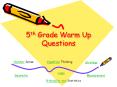 5th Grade Warm Up Questions PowerPoint PPT Presentation