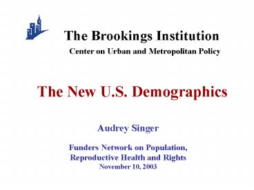 The New U.S. Demographics