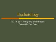 Eschatology