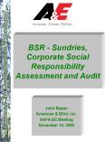 BSR Sundries, Corporate Social Responsibility Assessment and Audit PowerPoint PPT Presentation
