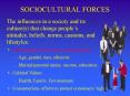 SOCIOCULTURAL FORCES PowerPoint PPT Presentation