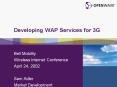 Developing WAP Services for 3G PowerPoint PPT Presentation