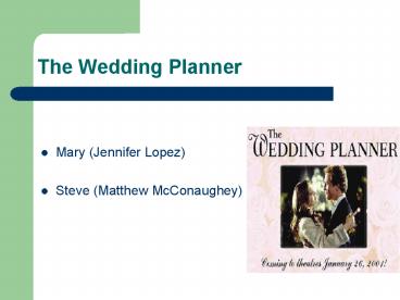 The Wedding Planner