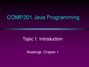 COMP201 Java Programming