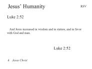 Jesus Humanity