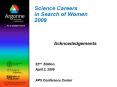 Science Careers in Search of Women 2009 PowerPoint PPT Presentation