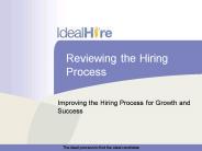 Reviewing the Hiring Process