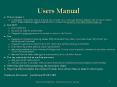 Users Manual PowerPoint PPT Presentation