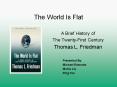 The World Is Flat PowerPoint PPT Presentation