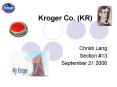 Kroger Co. KR PowerPoint PPT Presentation