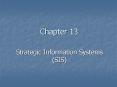 Strategic Information Systems SIS PowerPoint PPT Presentation