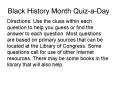 Black History Month QuizaDay PowerPoint PPT Presentation