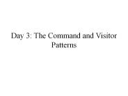 Day 3: The Command and Visitor Patterns