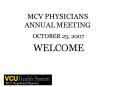 MCV PHYSICIANS ANNUAL MEETING PowerPoint PPT Presentation