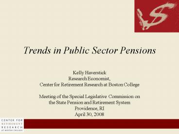 Trends in Public Sector Pensions