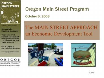 Oregon Main Street Program