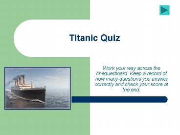 Titanic Quiz