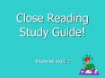 Close Reading Study Guide PowerPoint PPT Presentation