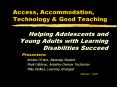 Access, Accommodation, Technology PowerPoint PPT Presentation