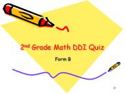 2nd Grade Math DDI Quiz