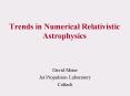 Trends in Numerical Relativistic Astrophysics PowerPoint PPT Presentation