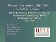 Design of an Automobile Cabin Ventilation System PowerPoint PPT Presentation