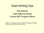Grant Writing Tips