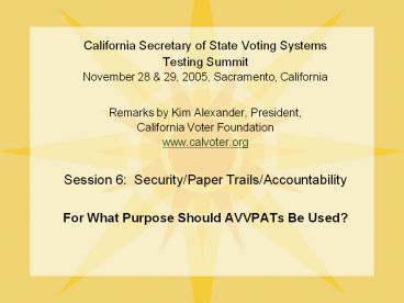 November 28 & 29, 2005, Sacramento, California. Remarks b