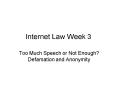 Internet Law Week 3 PowerPoint PPT Presentation