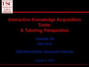Interactive Knowledge Acquisition Tools: A Tutoring Perspective