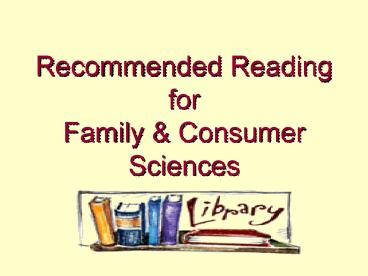 Recommended Reading for Family