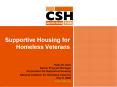 Supportive Housing for Homeless Veterans PowerPoint PPT Presentation